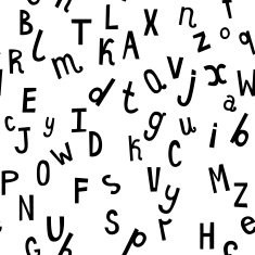 vector seamless pattern with black letters N2