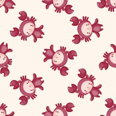 Constellation Cancer cartoon seamless pattern background N2