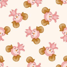 Constellation Capricorn cartoon seamless pattern background N2