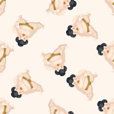 Sumo cartoon seamless pattern background N8