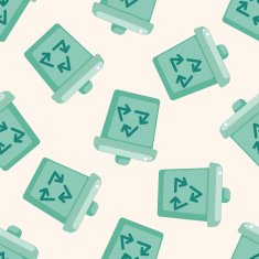 Environmental protection concept Doing recycle t cartoon seamless pattern background N3