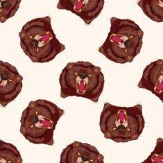 animal cartoon seamless pattern background N32
