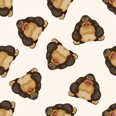animal cartoon seamless pattern background N34