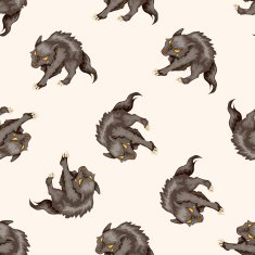 animal cartoon seamless pattern background N36
