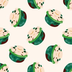 people theme soldier cartoon seamless pattern background N2