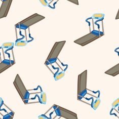 Sports Equipment cartoon seamless pattern background N4