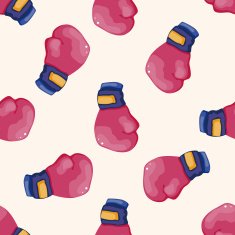 Sports Equipment cartoon seamless pattern background N5