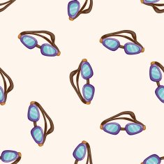 Sports Equipment cartoon seamless pattern background N7