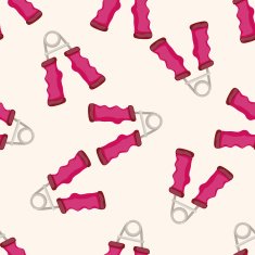 Sports Equipment cartoon seamless pattern background N8