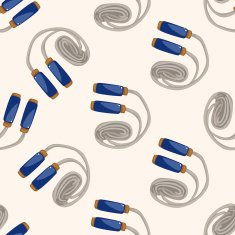 Sports Equipment cartoon seamless pattern background N10