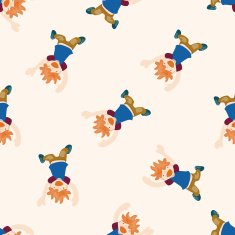 jumping person cartoon seamless pattern background