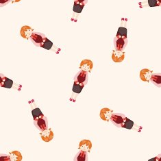 Office worker cartoon seamless pattern background
