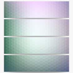 Abstract hexagonal headers set blurred design vector N13