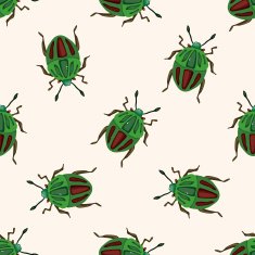 bug cartoon seamless pattern background N6