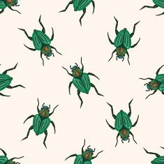 bug cartoon seamless pattern background N7