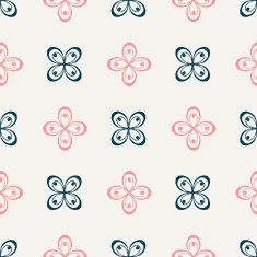 Set of Seamless with abstract colorful floral patterns N7