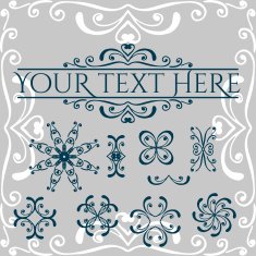 label and badge on decorative background with simple pattern