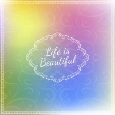 Spring quotes on unfocused colorful background Vector illustration