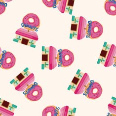 shop store cartoon seamless pattern background N14