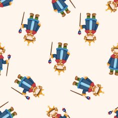 Royal theme king cartoon seamless pattern background N15