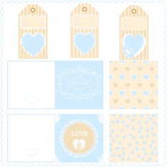 Scrapbook design elements Valentines vector N2