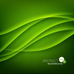 Abstract green wave background Vector illustration
