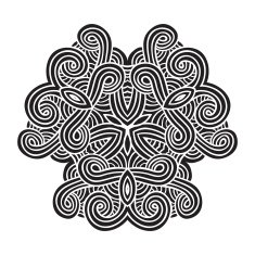 celtic knot pattern card mandala amulet N33