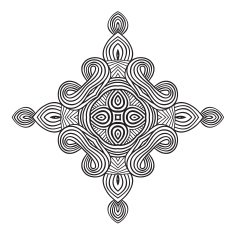 celtic knot pattern card mandala amulet N34