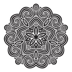 celtic knot pattern card mandala amulet N36