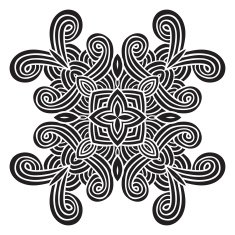 celtic knot pattern card mandala amulet N37