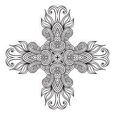 celtic knot pattern card mandala amulet N39