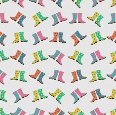 Seamless colorful background made of wellingtons