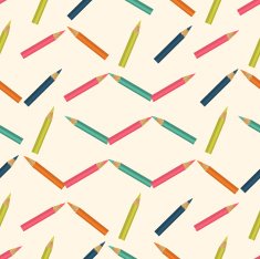 Seamless colorful background made of pencils