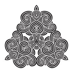 celtic knot pattern card mandala amulet N42