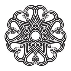 celtic knot pattern card mandala amulet N43