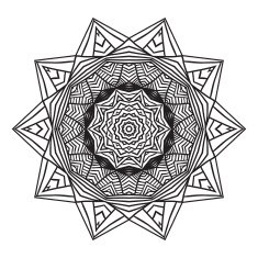 celtic knot pattern card mandala amulet N45