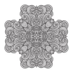celtic knot pattern card mandala amulet N51