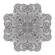 celtic knot pattern card mandala amulet N52