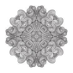 celtic knot pattern card mandala amulet N54