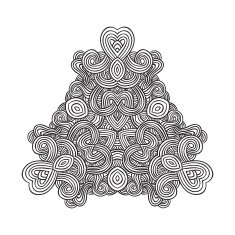 celtic knot pattern card mandala amulet N56