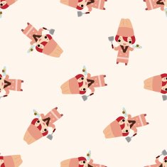 chef cartoon seamless pattern background N33