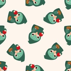 witch cartoon seamless pattern background N11