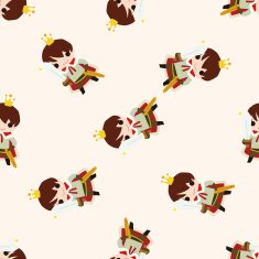 Royal theme prince cartoon seamless pattern background N14