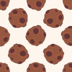 Space planet cartoon seamless pattern background