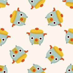 Home appliances theme rice cooker cartoon seamless pattern background N2