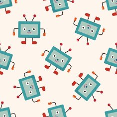 Home appliances theme tv cartoon seamless pattern background N2