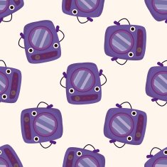 Washing machine cartoon seamless pattern background