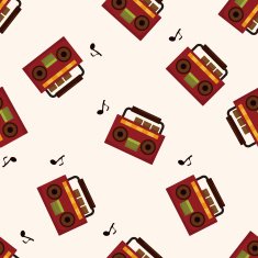 stereo speakers cartoon seamless pattern background N2