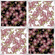 Floral pattern with flowers tile background N3