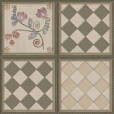 Floral pattern with flowers tile background glass effect N2